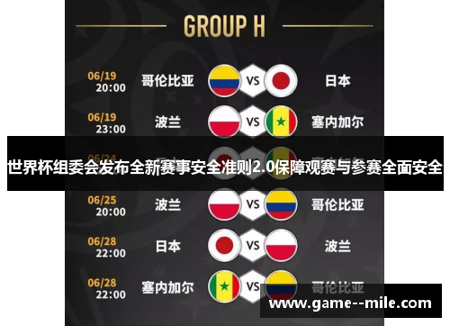世界杯组委会发布全新赛事安全准则2.0保障观赛与参赛全面安全